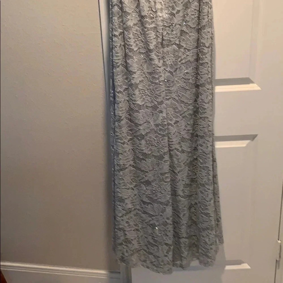 B Darlin Halter Lace and Sequin Long Dress - Picture 4 of 6